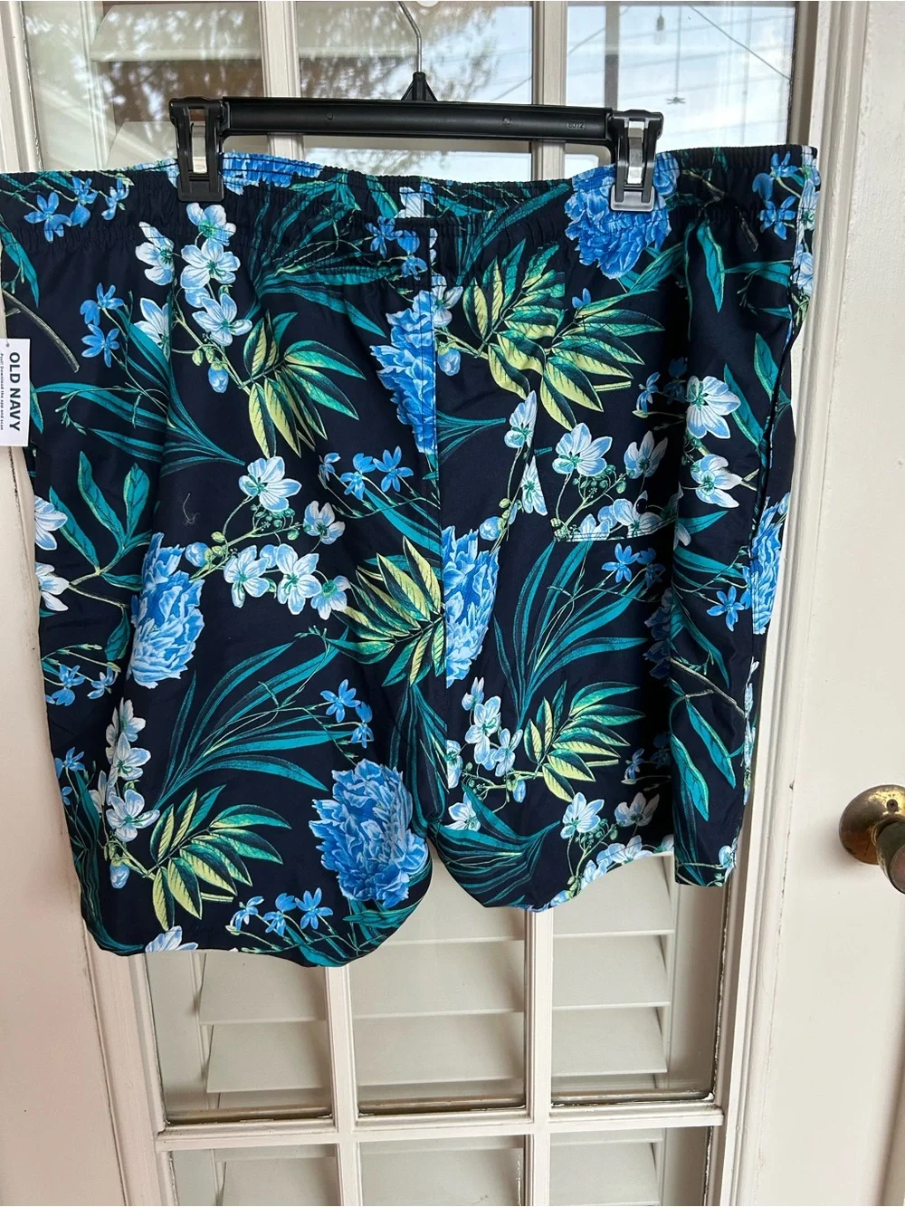 Old Navy Men's Navy Blue Floral Swim Bermudas